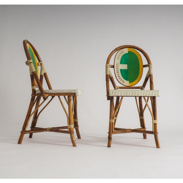 Vintage Bistro Chairs by Italo Gasparucci for ECC Tennis Tournament Antwerp, 1980s, Set of 2 For Sale - Image 3 of 17