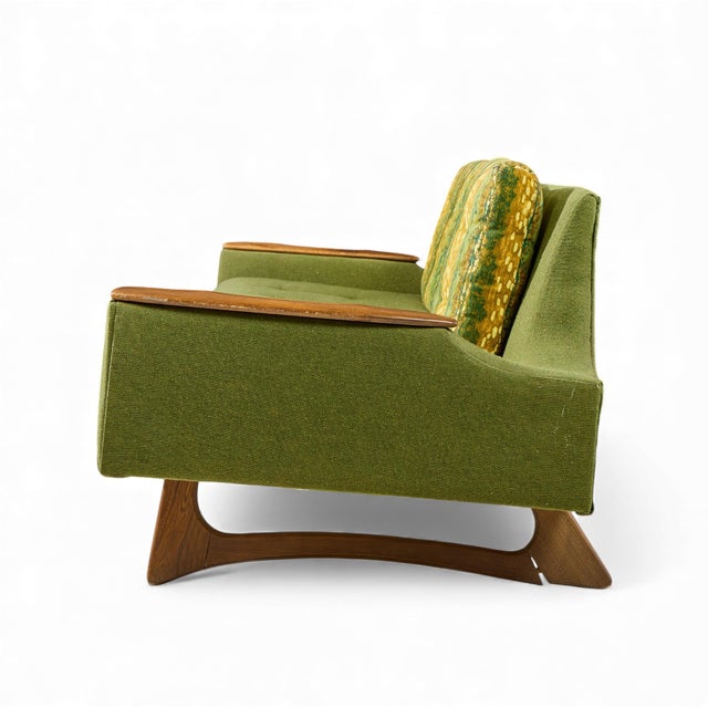 Kroehler Adrian Pearsall Style Kroehler American Leisure Mid Century Sofa Walnut Sofa For Sale - Image 4 of 9