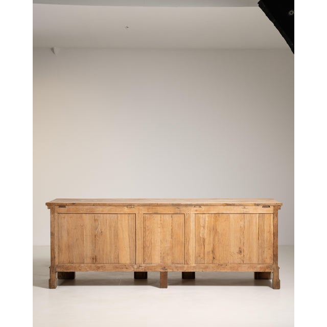 Brutalist 1970s Carved Brutalist Oak Buffet For Sale - Image 3 of 14