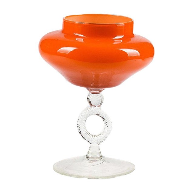 Orange Murano Glass Vase, 1950s For Sale - Image 10 of 10