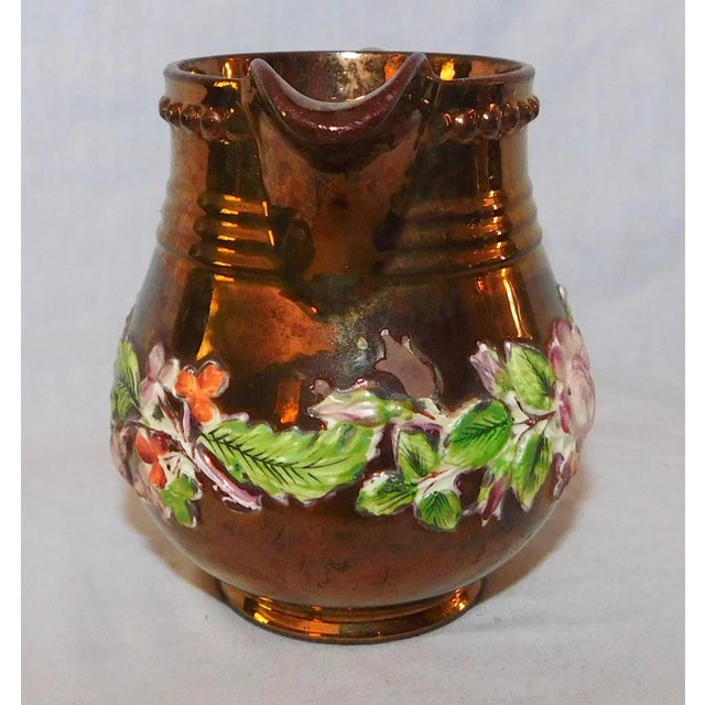 Mid 19th Century Antique English Copper Lustre Creamer For Sale - Image 5 of 8