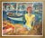 French School Artist, Young Woman at the Port of Sanary, Oil Painting on Canvas, Framed For Sale
