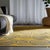 8x10 Stylish Iris Goldenrod Kilim Fluid Spirals Modern Handwoven Wool Carpet Rug For Sale - Image 4 of 7