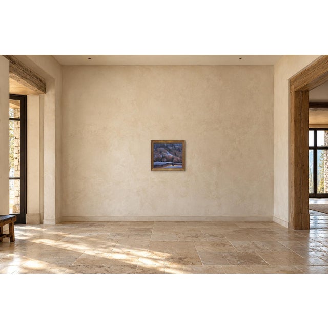 Wood When the River Speaks by Seth Winegar | Oil on Panel Winter River at Dusk For Sale - Image 7 of 10