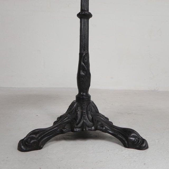 Bistro Table with Cast Iron Leg and Traffic Sign Top, Paris, France, 1920s For Sale - Image 11 of 18
