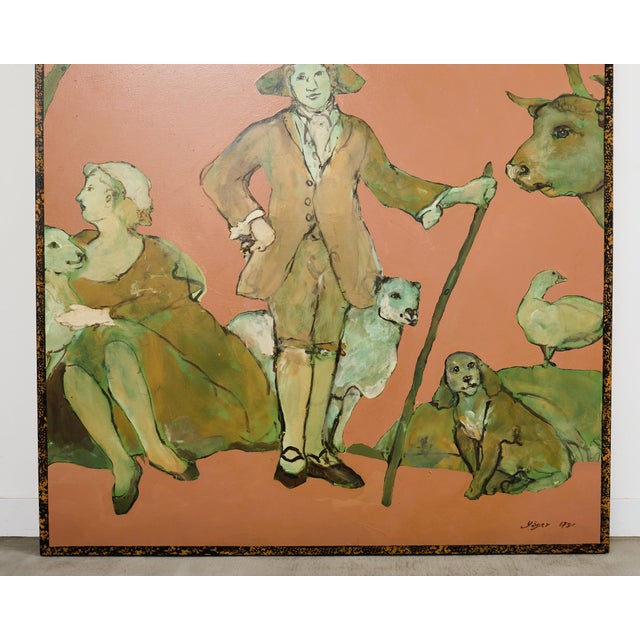 Ira Yeager Ira Yeager Country French Farmer With Animals 8 Ft. For Sale - Image 4 of 18