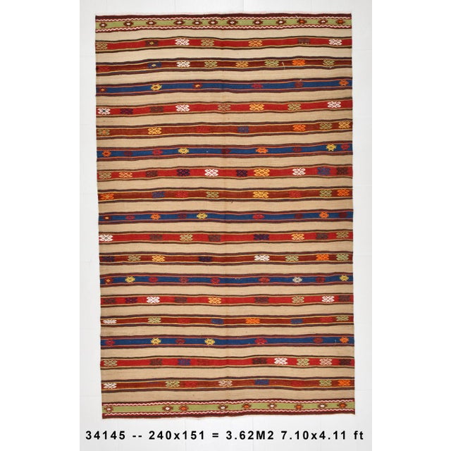 Vintage Turkish Kilim Rug For Sale - Image 14 of 14