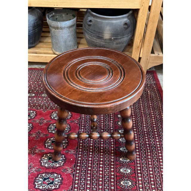 Bobbin Leg Stool by Adoorne For Sale - Image 4 of 4
