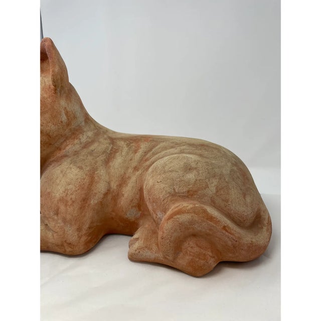 Late 19th Century Terracotta Bulldog For Sale - Image 4 of 5