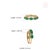 Vintage-Style 2.18ct Oval Emerald & Diamond Double Band Ring in 14k Gold Size 4 For Sale - Image 13 of 18