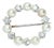 Mid 20th Century Champagne Pearl & Diamond Brooch in Platinum - 6.5g For Sale