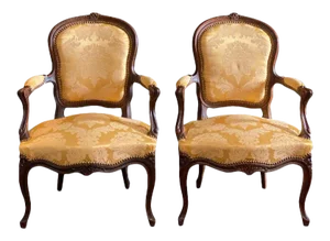 Mid-19th Century French Carved Fauteuils Armchairs - a Pair