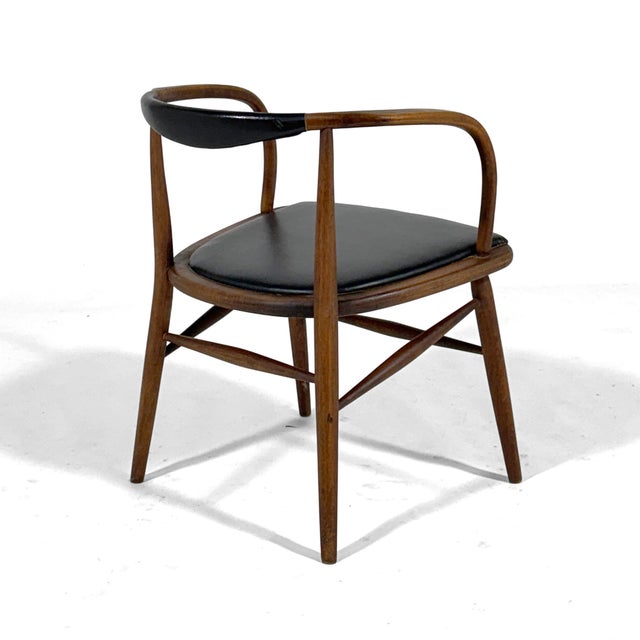 Brown Walnut Mid-Century Modern Armchair by Boling For Sale - Image 8 of 11