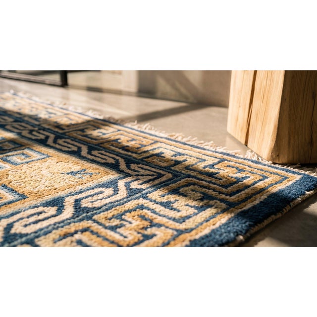 Navy Blue Antique Chinese - Ningxia Rug For Sale - Image 8 of 9