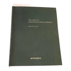 1990s Soethbys Official Catalog of the Late Madam Ambassador Pamela Churchill Harriman