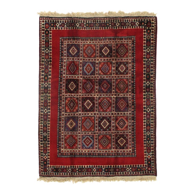 2020s Red Persian Yalameh Rug | Chairish