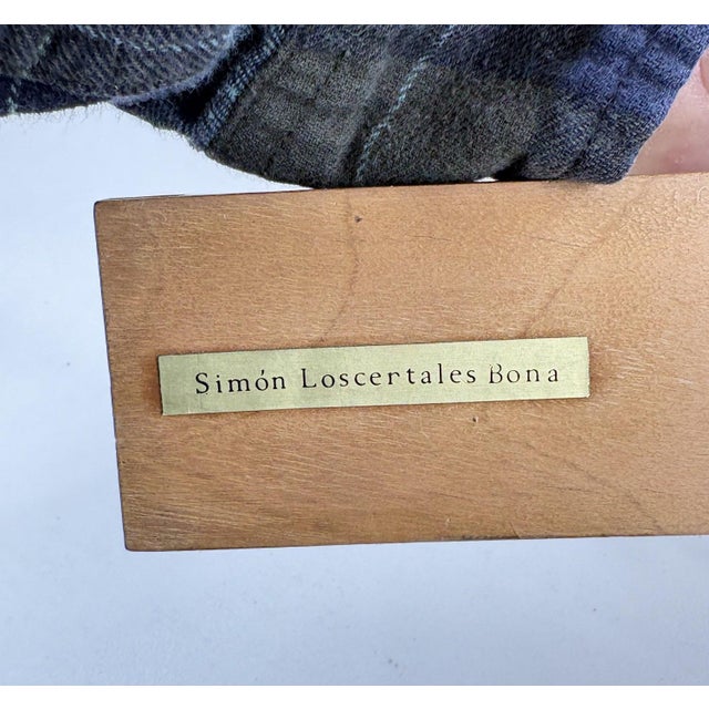 French Antique Hand-Painted Silk Fan Signed J. Billvas in Original Simón Lanzarote (Roma) Box For Sale - Image 3 of 11