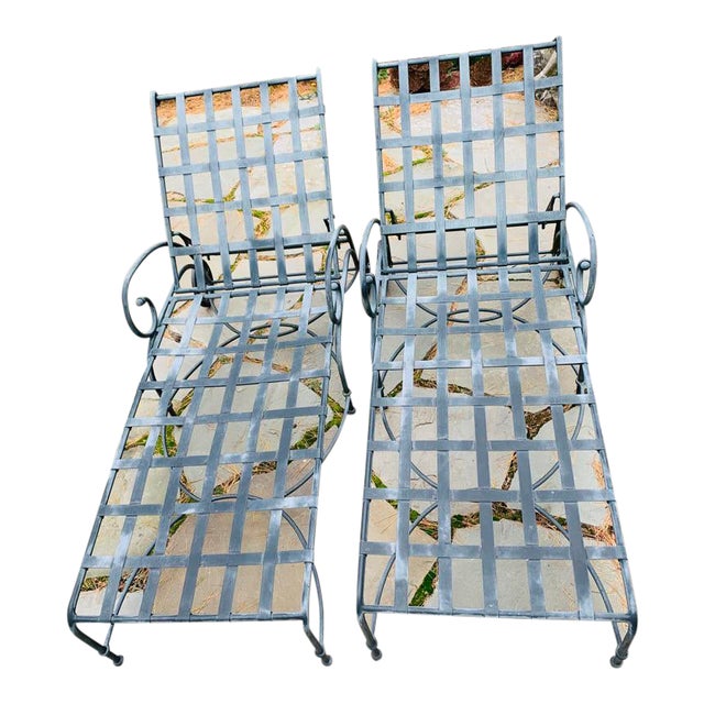 Brown Jordan Florentine Chaise Lounge Chairs With Cushions a Pair