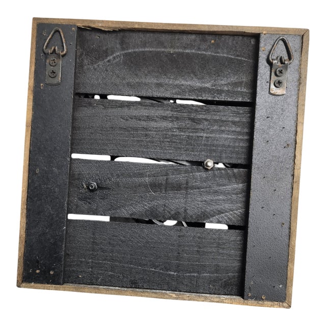 Wooden Shadow Box With Metal Cutout "Craft Beer" Sign For Sale