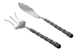 Silver Bronze Fish Set by Richard Lauret, Set of 2