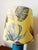 Blue Blue Ceramic Lamp with Claw Feet and Foliage Lampshade, 1960s For Sale - Image 8 of 14