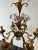 Rare Italian Murano Multi-Color Pastel Flowers Gilt Tole Chandelier, Circa 1950 For Sale - Image 9 of 11