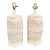 Vintage Boho Chic Ceramic Faux Bamboo and Wicker Table Lamps - A Pair For Sale