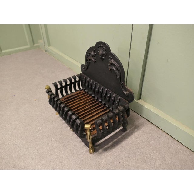 Metal Vintage Regency Style Iron Fire Grate, 1950 For Sale - Image 7 of 8