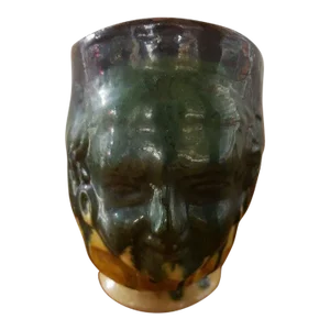 Circa 1920 Mexican Oaxacan Dripware Face Mug