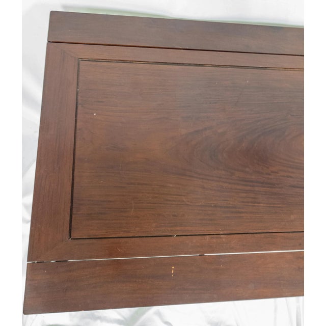 20th Century Chinoiserie Chinese Asian Modern Rosewood Hongmu Dining Table For Sale - Image 4 of 13