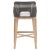 Dove Gray Tapestry Grey Mahogany Barstool, White Speckle Stripe & Dove Rope For Sale - Image 8 of 9