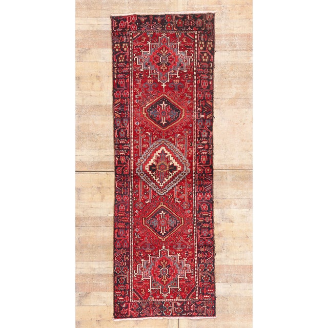 Antique Persian Heriz Rug, 03'01 X 09'03 For Sale - Image 10 of 10