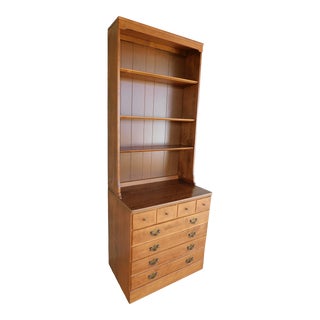 Ethan Allen 2 Piece Bookshelf With 3 Drawer Lower Chest For Sale