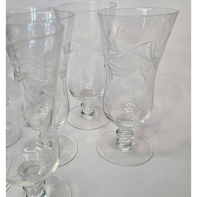 Handcut Vintage Romanian Parfait Glasses- Set of Eight For Sale - Image 13 of 14