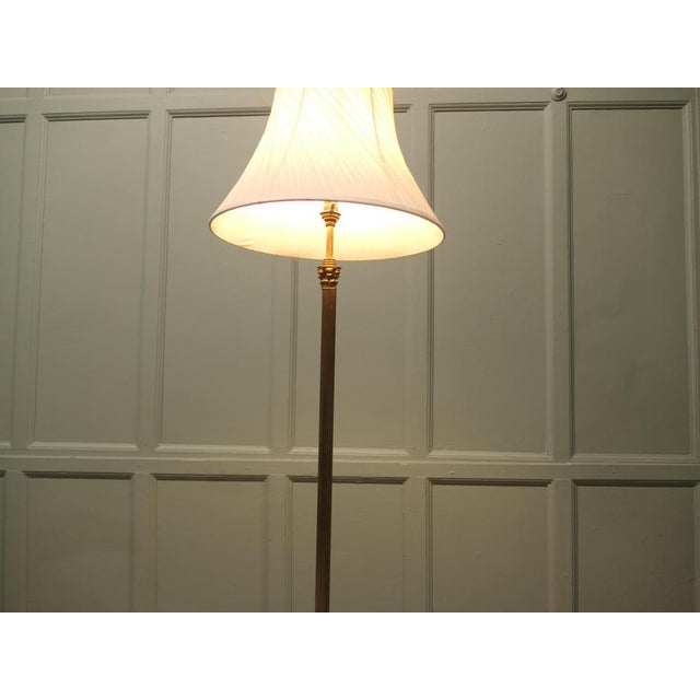 Small Corinthian Column Floor Lamp in Brass, 1920s For Sale - Image 3 of 8