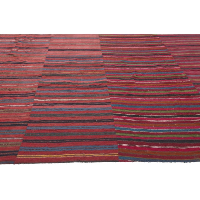 Vintage Turkish Striped Kilim Rug - 08'06 X 11'07 For Sale - Image 4 of 10