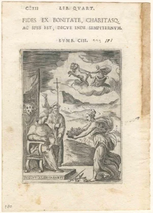 Emblemi di Achille Bocchi, Original Engravings, 1555, Set of 4