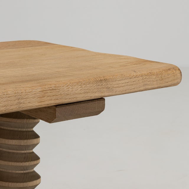 Tan Oak Coffee Table with Corkscrew Legs, Antique, France, Circa 1970 For Sale - Image 8 of 12