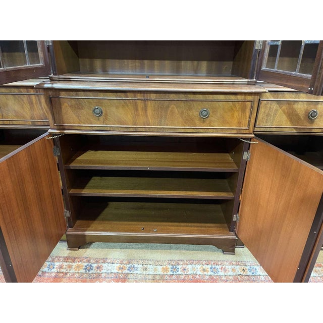English Secretary Bookcase in Mahogany, 1970s For Sale - Image 14 of 17