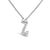 10K White Gold Diamond Accent "Z" Initial Script Style Pendant Necklace For Sale - Image 4 of 5