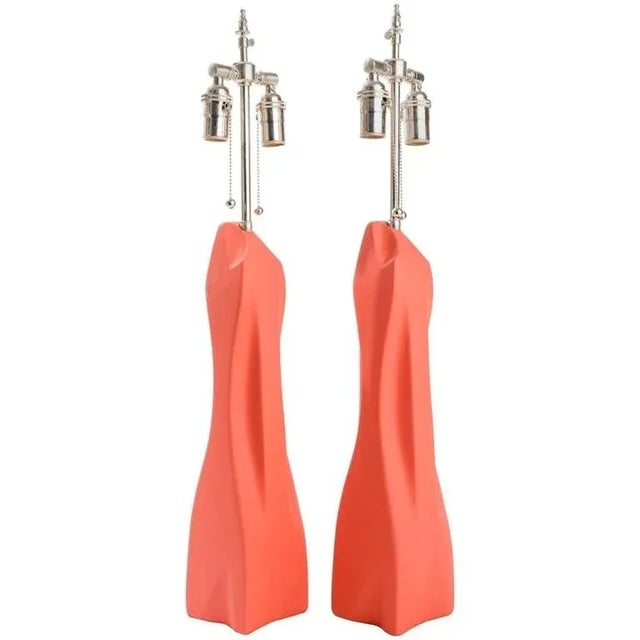 Sculpture Materials 1980s Amorphic Plaster Table Lamps - A Pair For Sale - Image 7 of 7