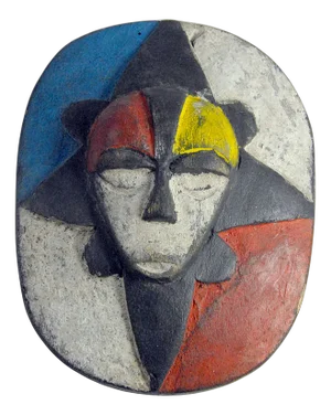 Small Tribal Eket People Mask in Wood, Nigeria, 1970s