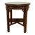 Vintage Lane Chinese Chippendale Style Banded Mahogany Accent Table W Glass Top For Sale