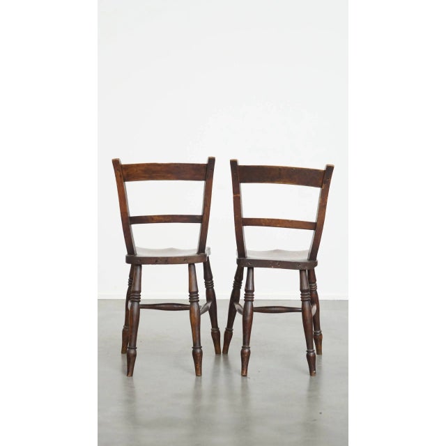 Antique English Oxford Dining Chairs, Set of 12 For Sale - Image 4 of 15
