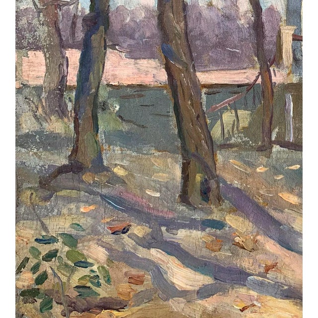 1960s Vintage Urban Oil Painting: Ukrainian Cityscape, 1960 Art 38-34 For Sale - Image 5 of 6