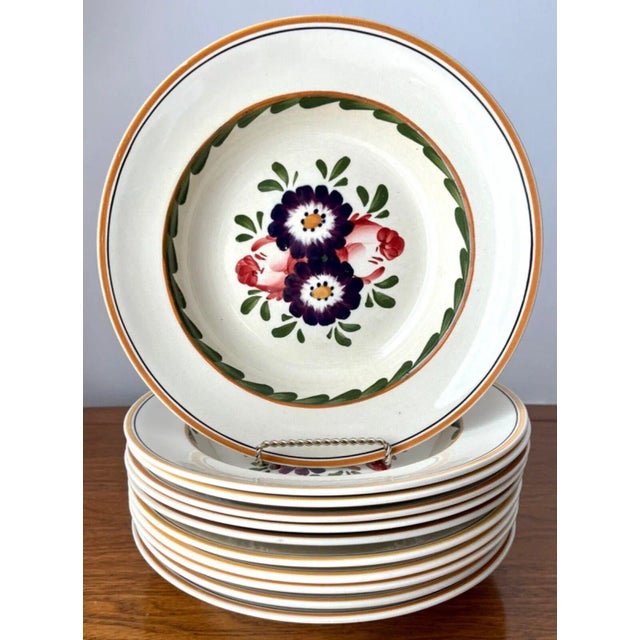 Antique Baker "Old English" Soup Bowls-Set 11 For Sale - Image 11 of 11