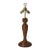 Antique Wicker Lamp Figural Tall Double Bulb Statement Lamp For Sale