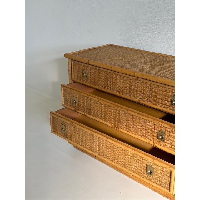 Vintage Rattan Chest of Drawers from Dal Vera, 1970s For Sale - Image 6 of 14