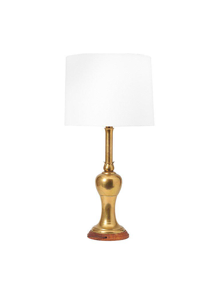 mid century brass table lamp