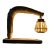 Reclaimed Ox Yoke & Rattan Sculptural Table Lamp Plowman's Lantern For Sale